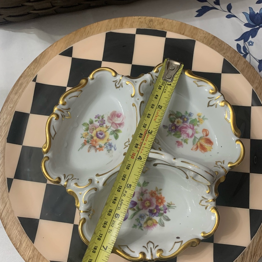 JLMenau dividdd dish gold trim porcelain handle Germany - Picture 2 of 5